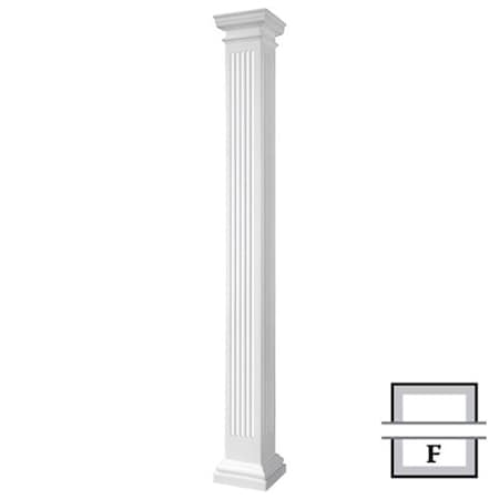 Ekena Millwork Endura-Stone Pro Series Fluted Column, Square Non-Tapered Shaft (FRP), Smooth Finish ESPK0809FNFTUTU
